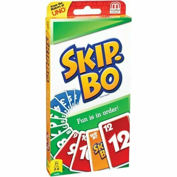 Mattel Skip-Bo Card Game, Ages 7-Above, Ast MTT42050